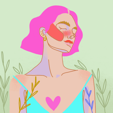 GIF of an Overwhelmed Woman Putting Her Face in Her Hands