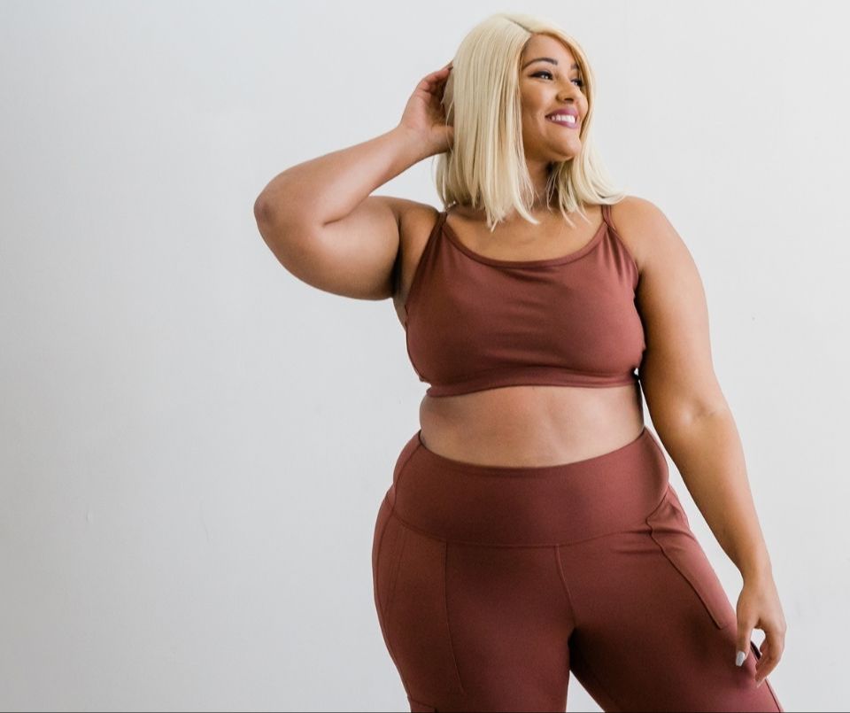 Woman smiling in activewear