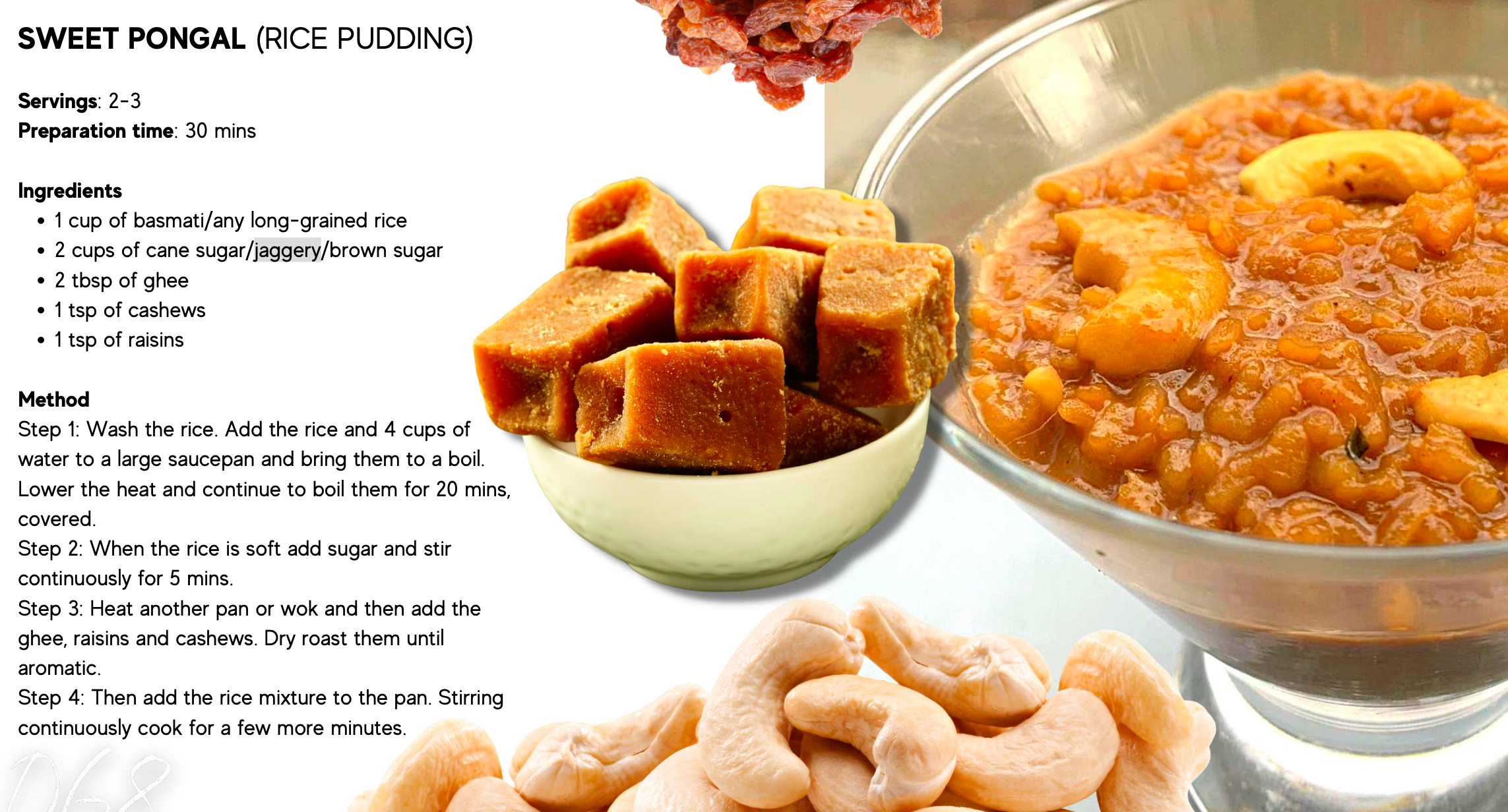 Sweet Pongal (Rice Pudding) Recipe