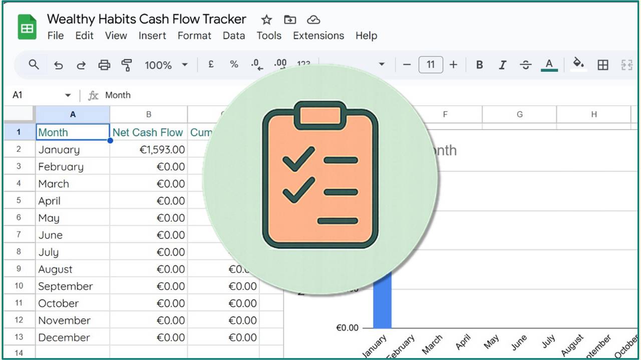 Wealthy Habits Cash Flow Tracker image