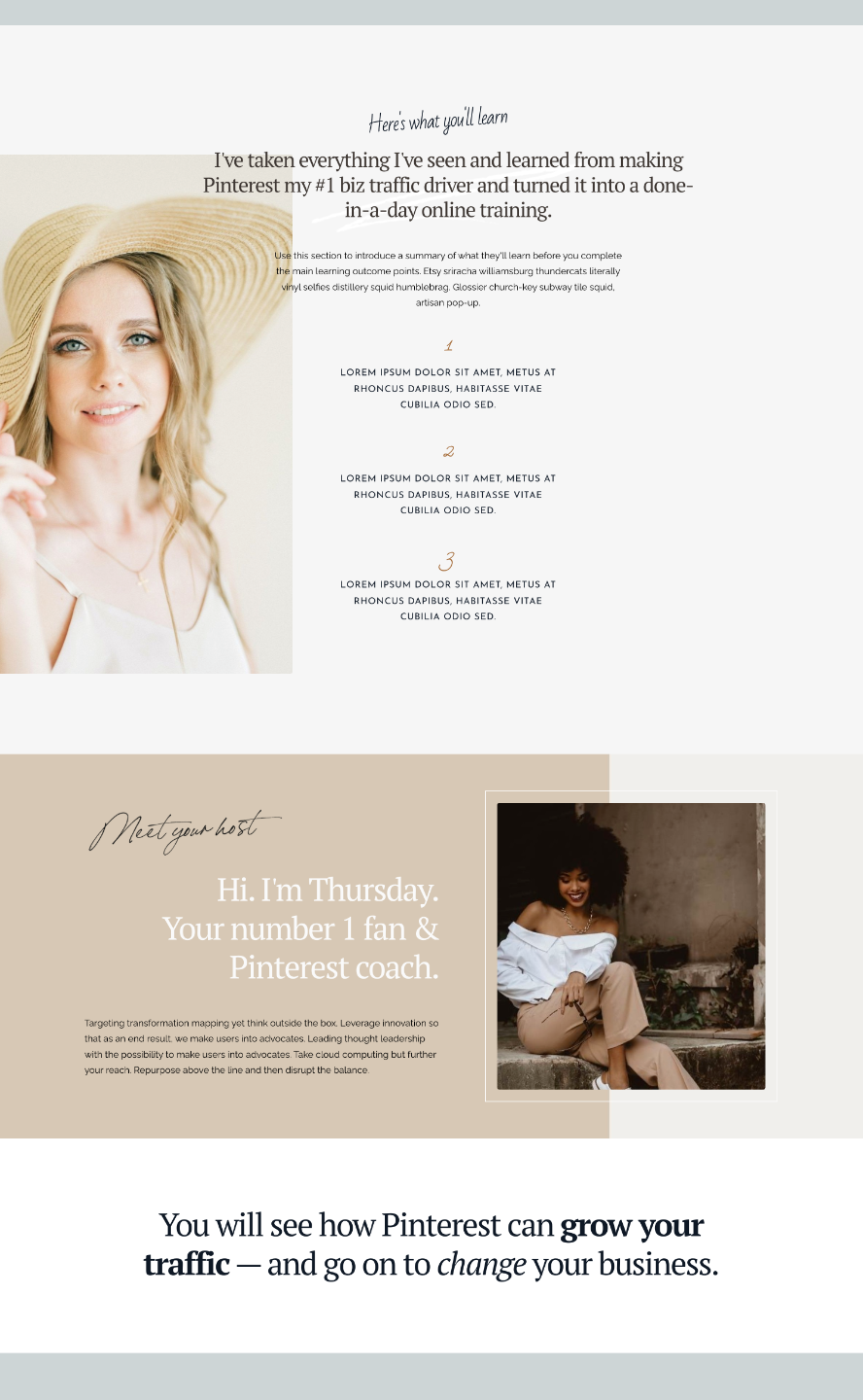 Kajabi Premium Template for a Webinar