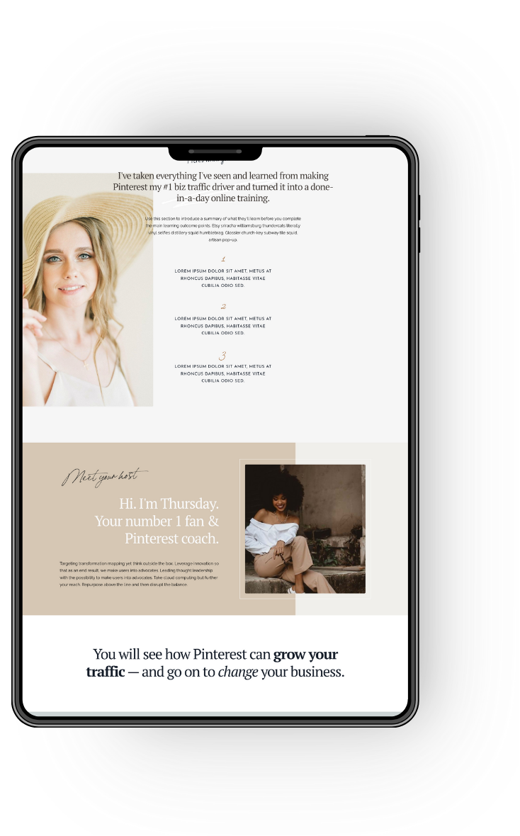 Kajabi Premium Template for a Webinar