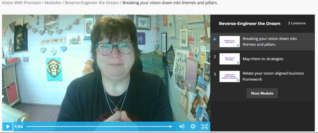 Preview of an Elevate Unfiltered training lesson layout