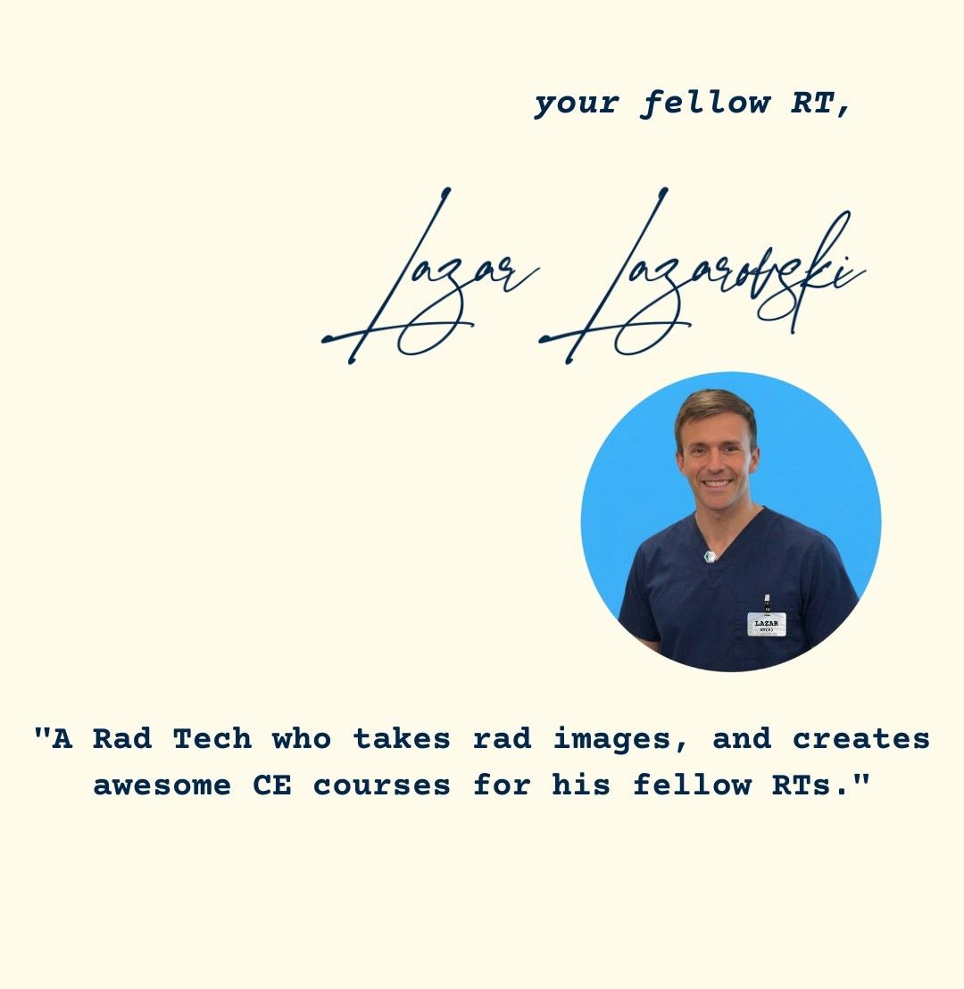 Portrait of Lazar Lazarovski, registered radiologic technologist and creator of ARRT registry review courses and CE/CEU continuing education for X-ray students and radiologic technologists at RadTechRegistry.com