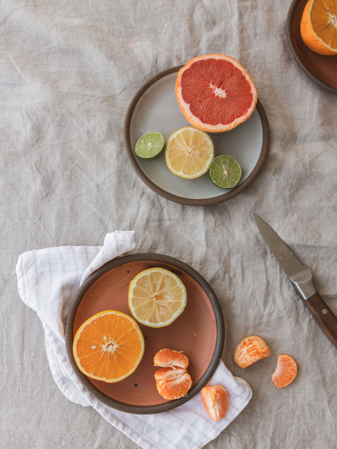 Slices of citrus on a table