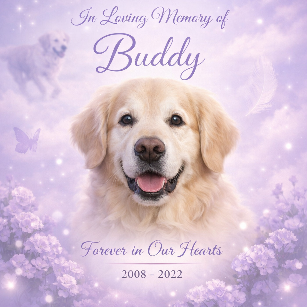 memorial tribute to a dog