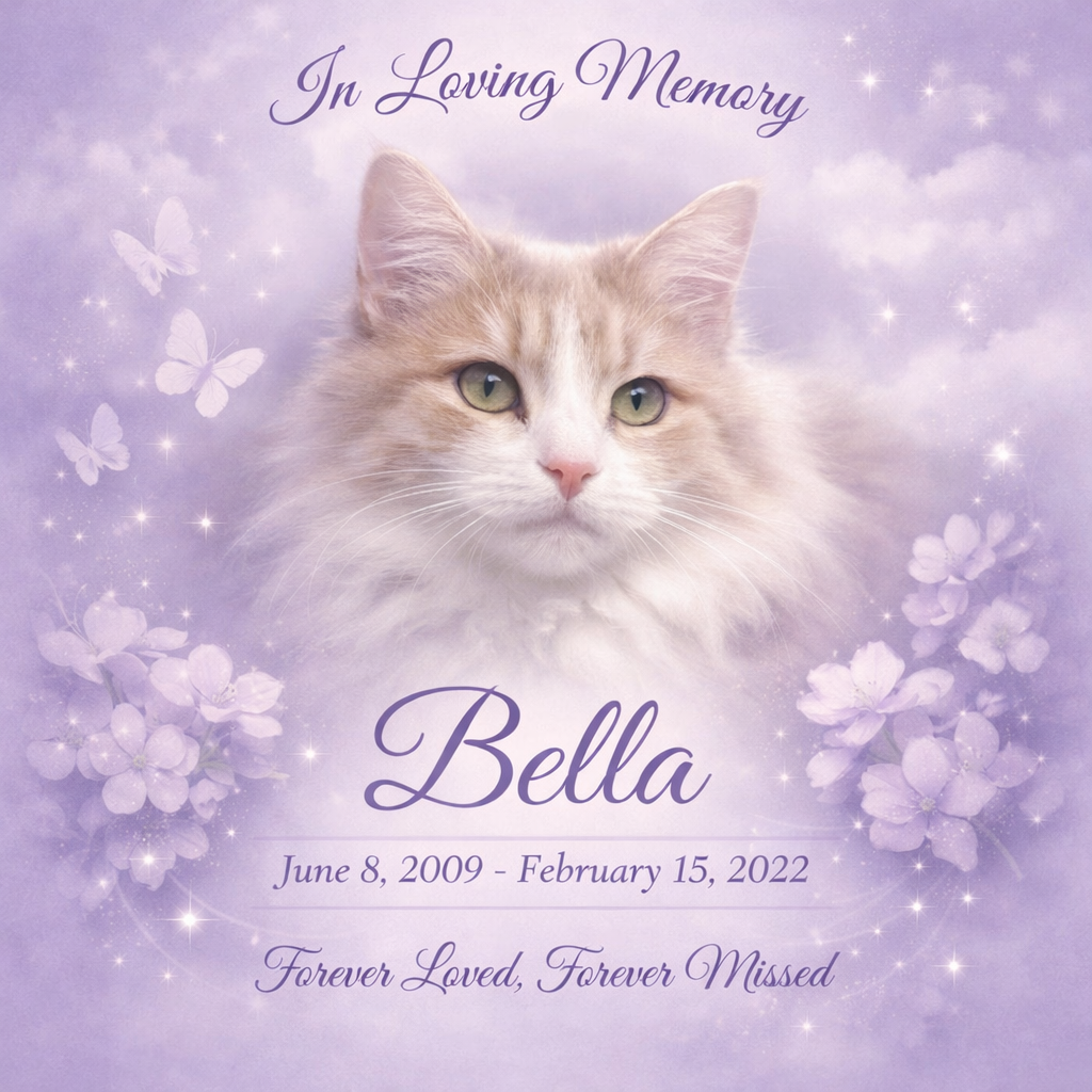 memorial tribute to a cat