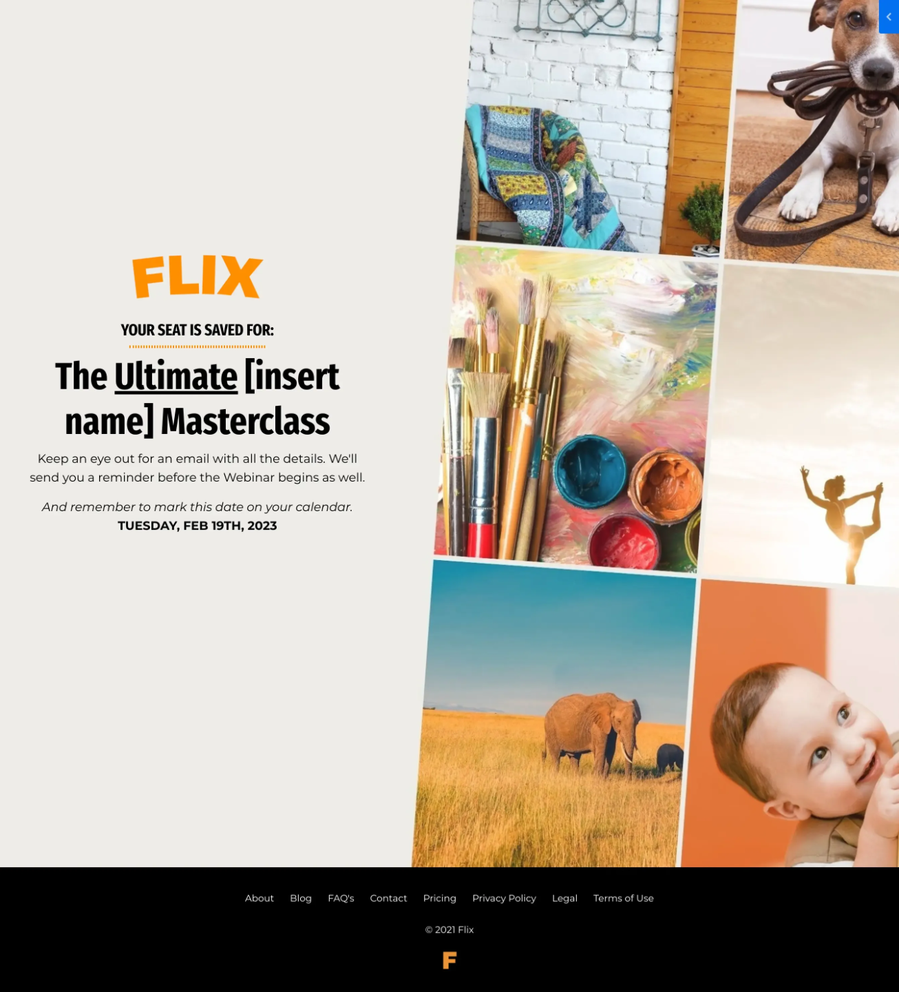 Kajabi Premium Template for a Webinar