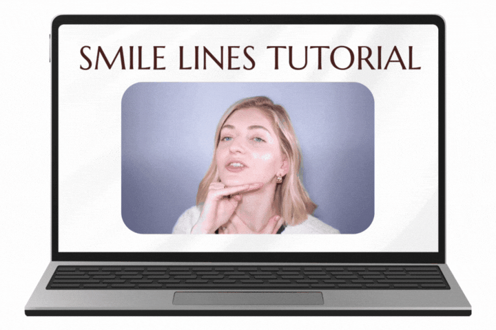 GIF of Valeriia doing forehead index rub