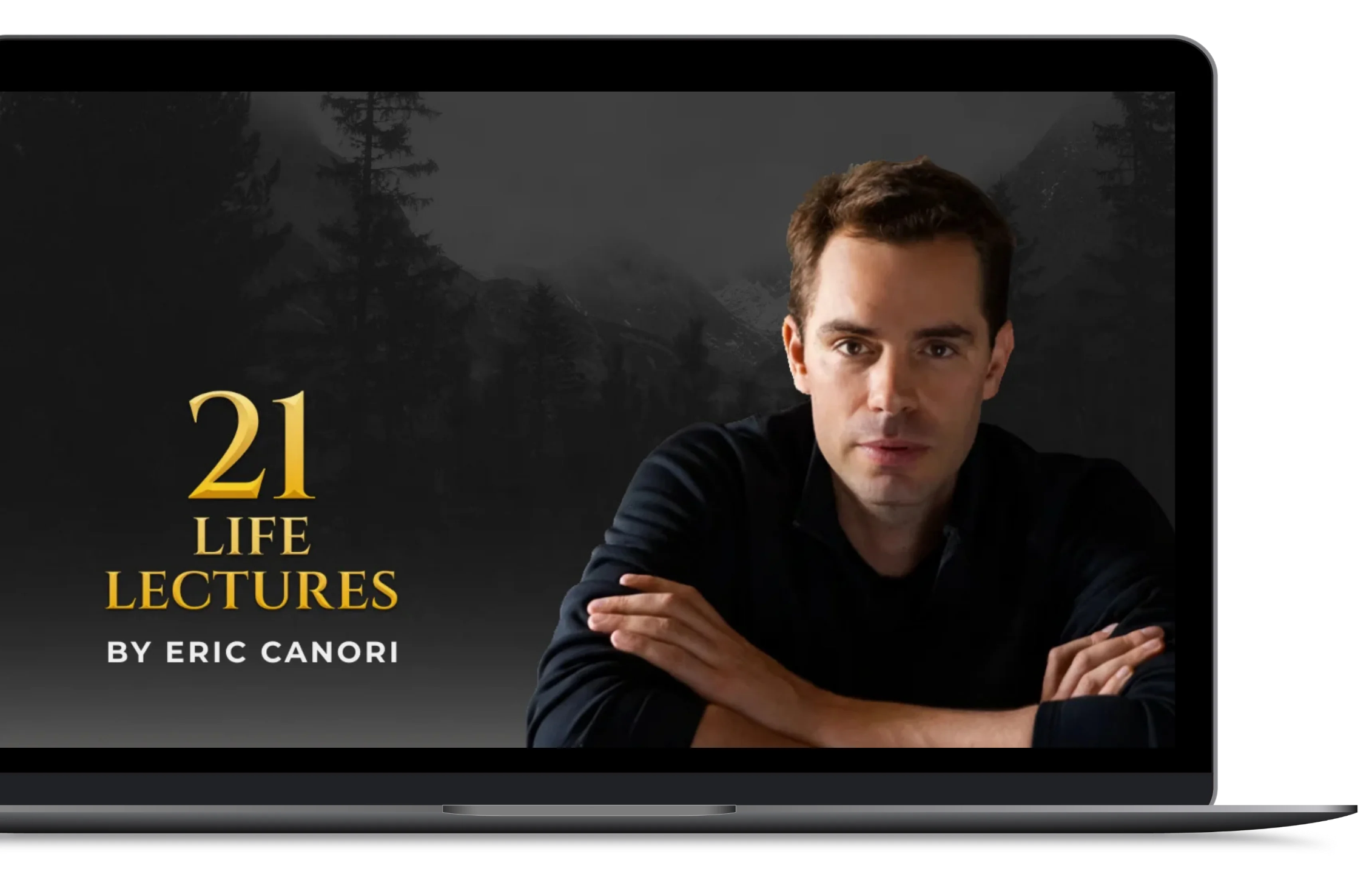 21 life lectures online course by Eric Canori on a laptop screen