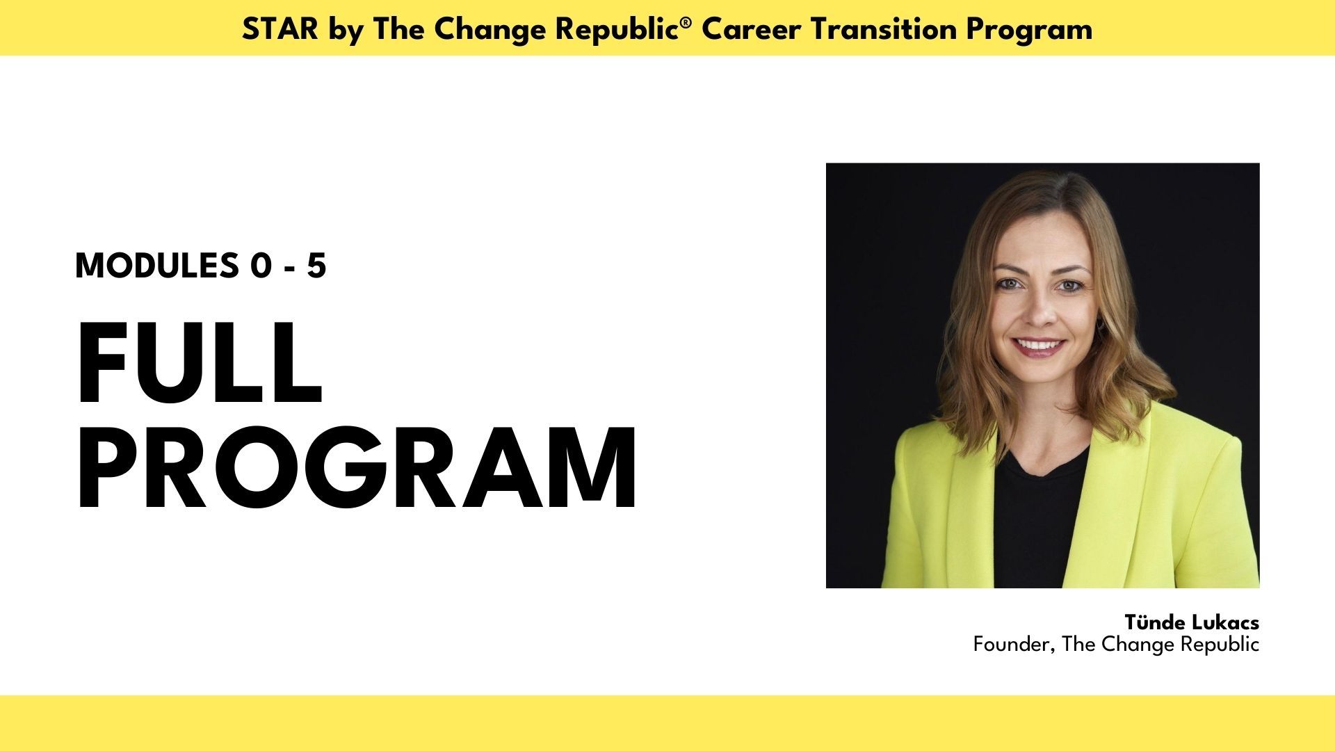  STAR by The Change Republic® Career Transition Program