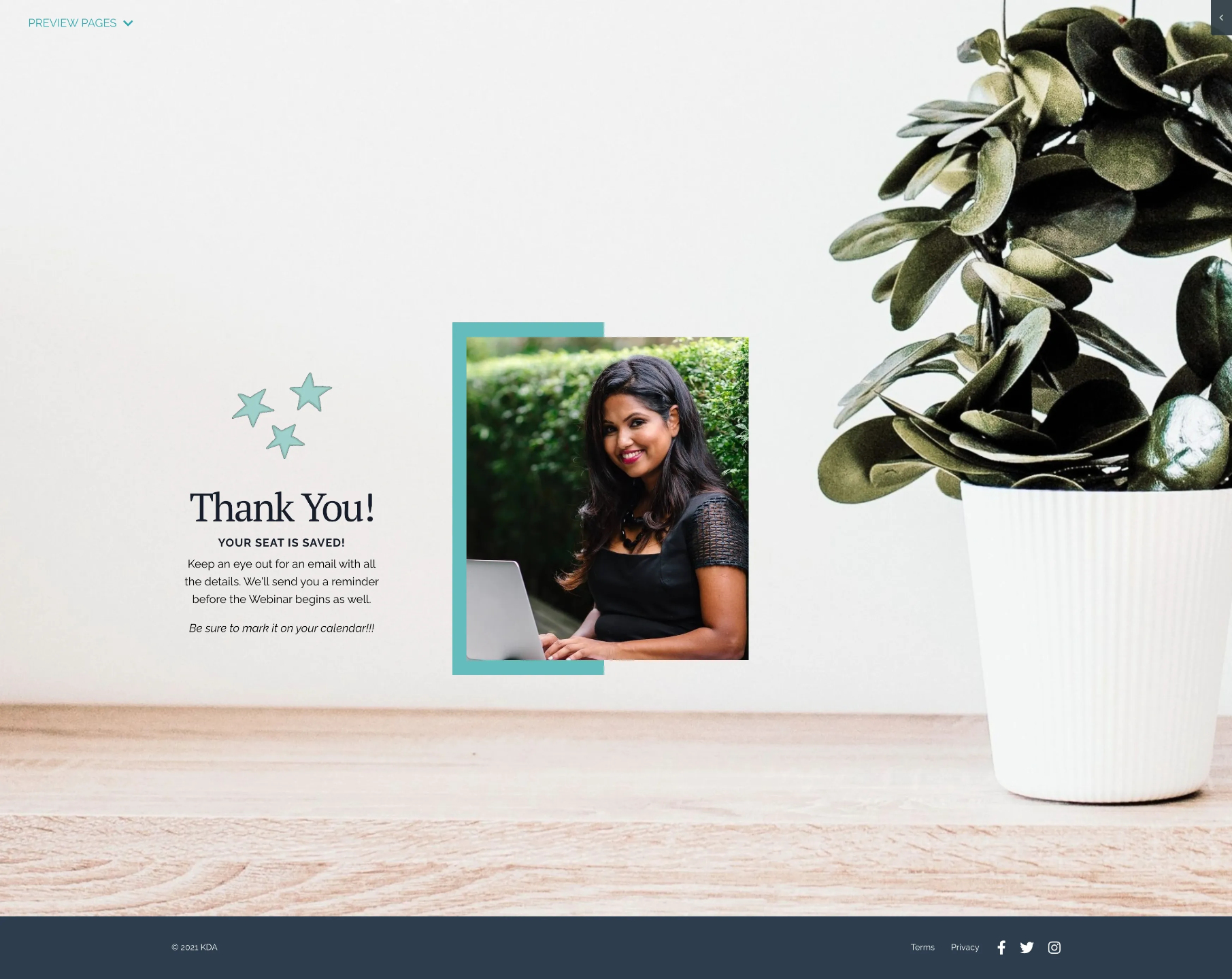 Kajabi Premium Template for a Webinar