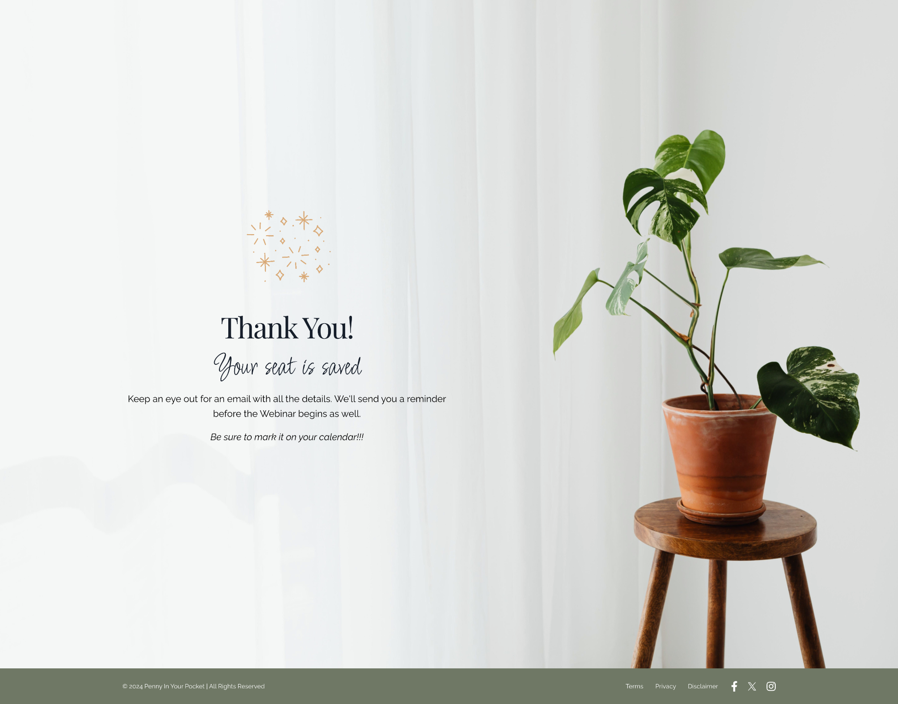 Kajabi Premium Template for a Webinar - in the Aimee Green Style