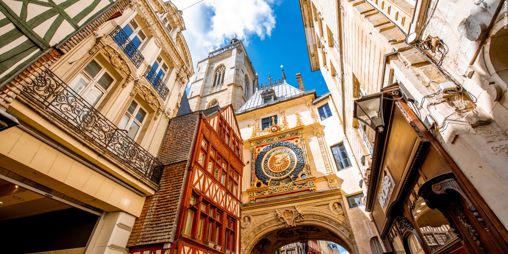 de beroemde Gros-Horloge (Grote Klok) in Rouen, Frankrijk