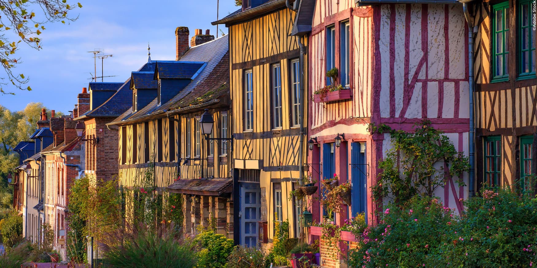 pittoreske vakwerkhuizen in Normandië