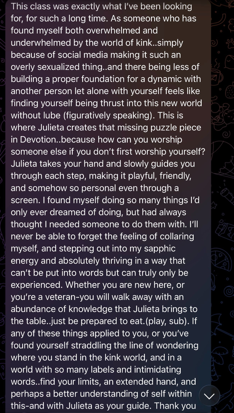 Review of Julieta Chiara's Devotion Challenge