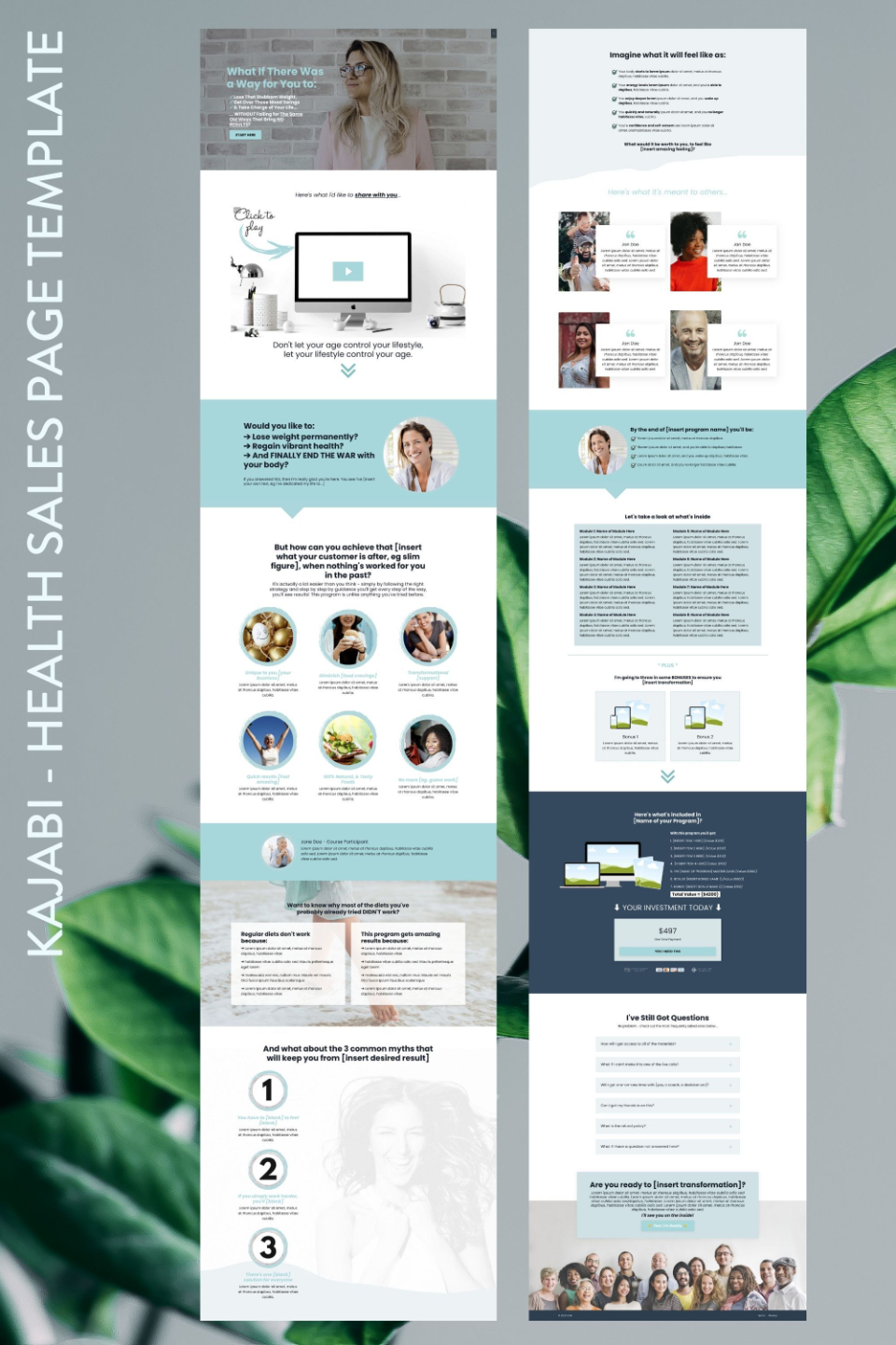 Kajabi Premium Template for a Webinar - in the Flix Style