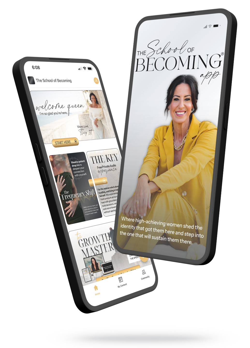 The School of Becoming® App Phone Mock up