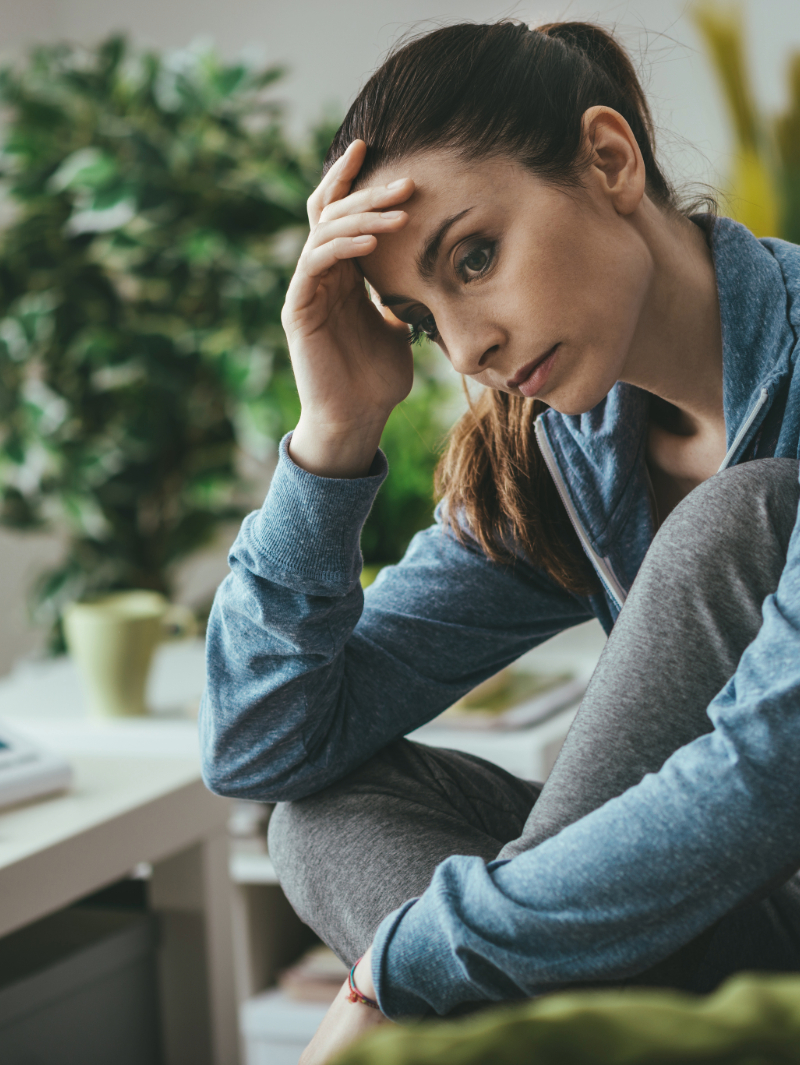 Anxious woman