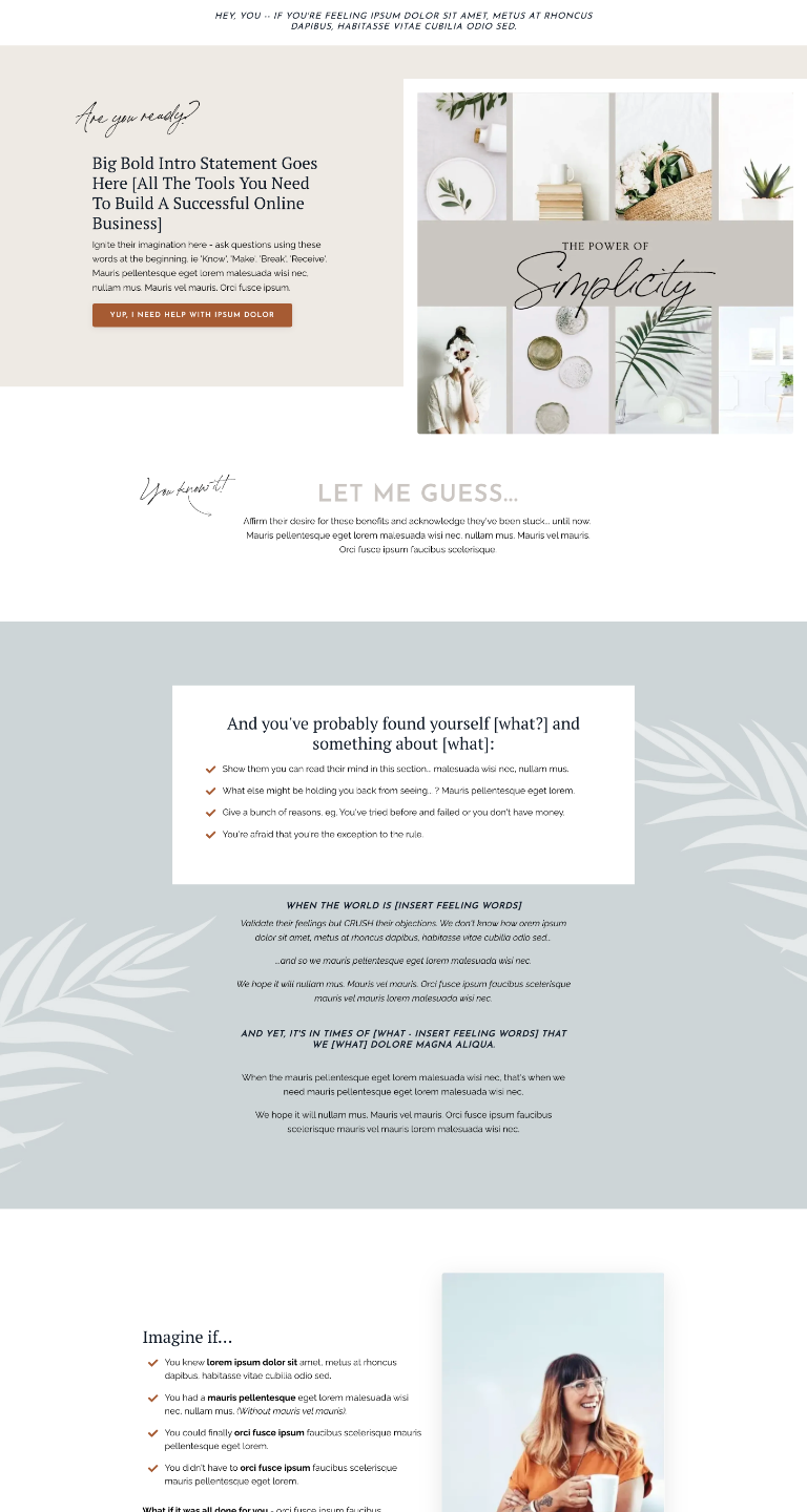 Kajabi Premium Template for a Sales Page - Health Industry