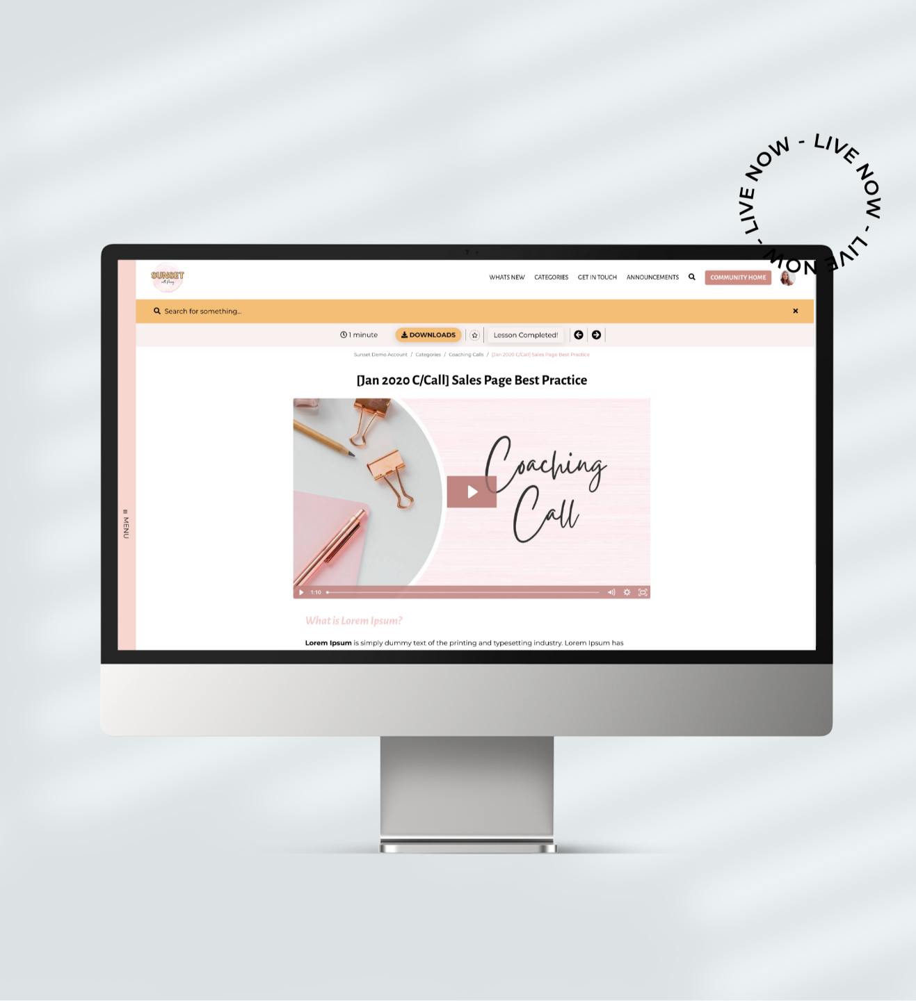Kajabi Premium Template for a Sales Page - in neutral colors, Just Jenny style