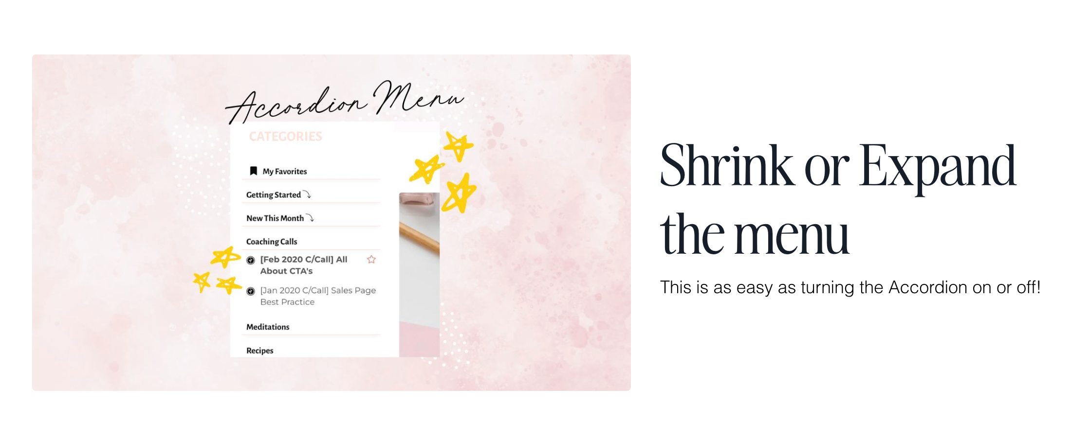 Kajabi Product Template for a Course - Sunset Pro Style - in pink