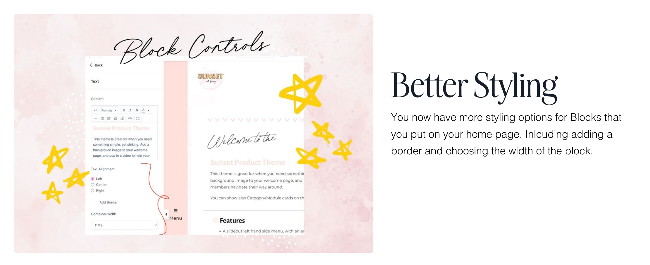 Kajabi Product Template for a Course - Sunset Pro Style - in pink