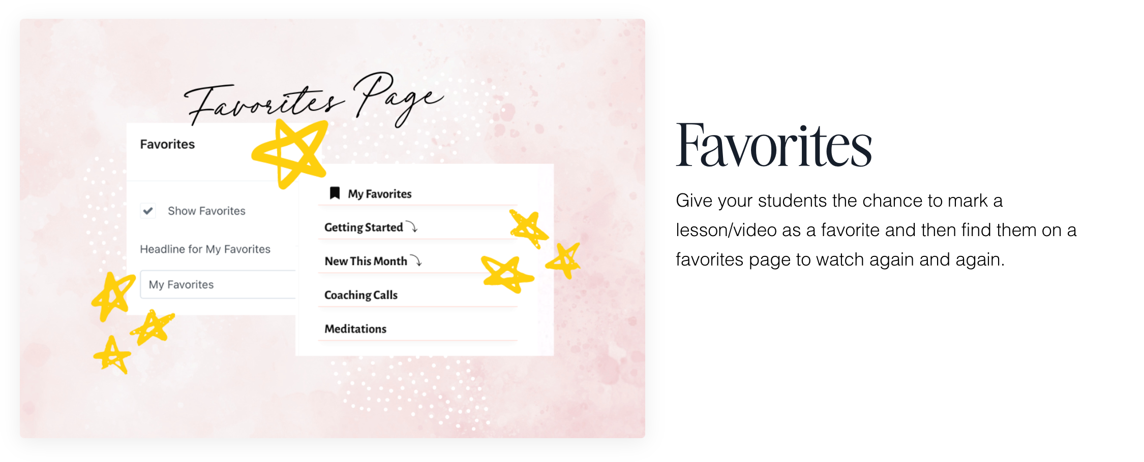 Kajabi Product Template for a Course - Sunset Pro Style - in pink