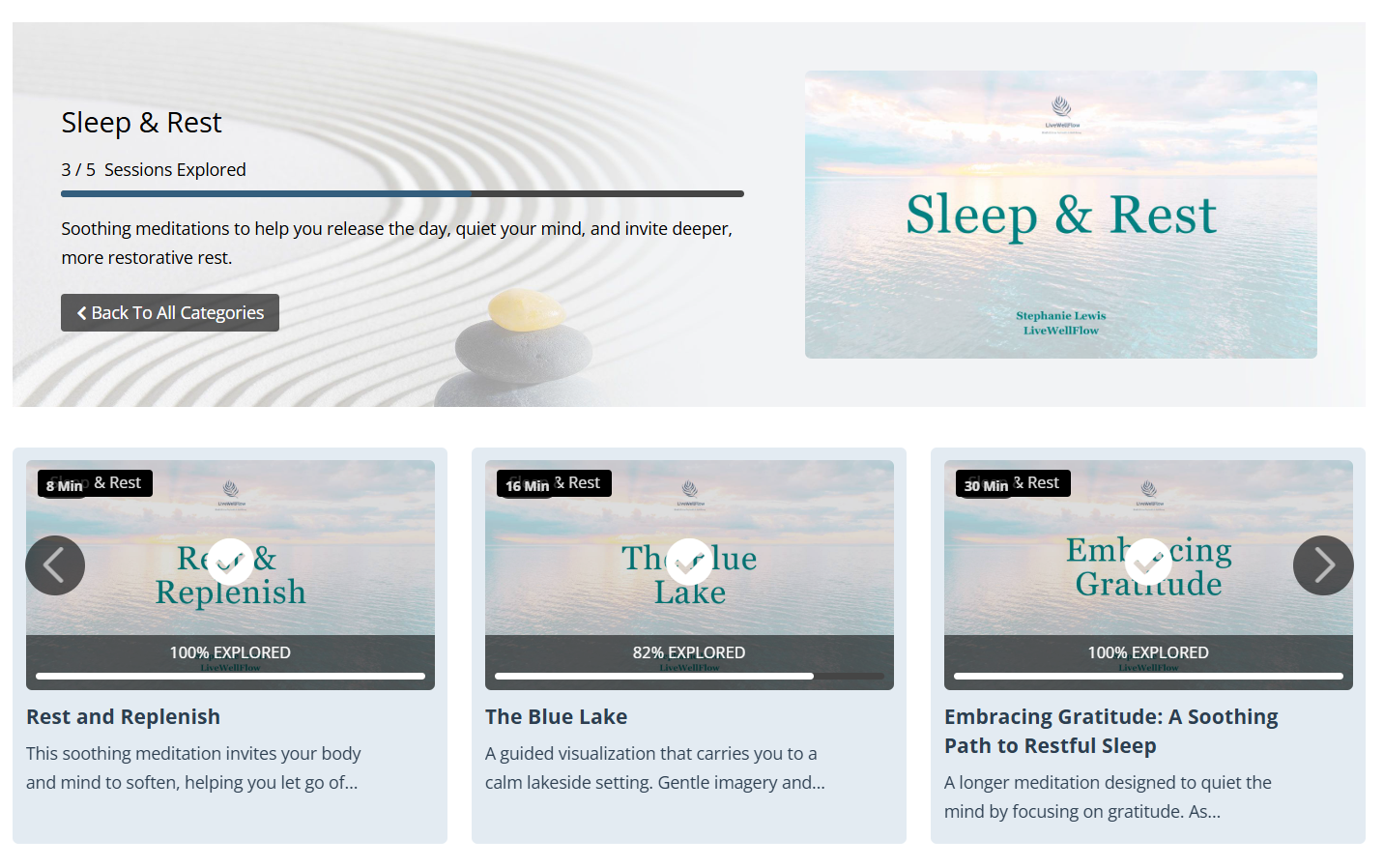 Sleep & Rest Category