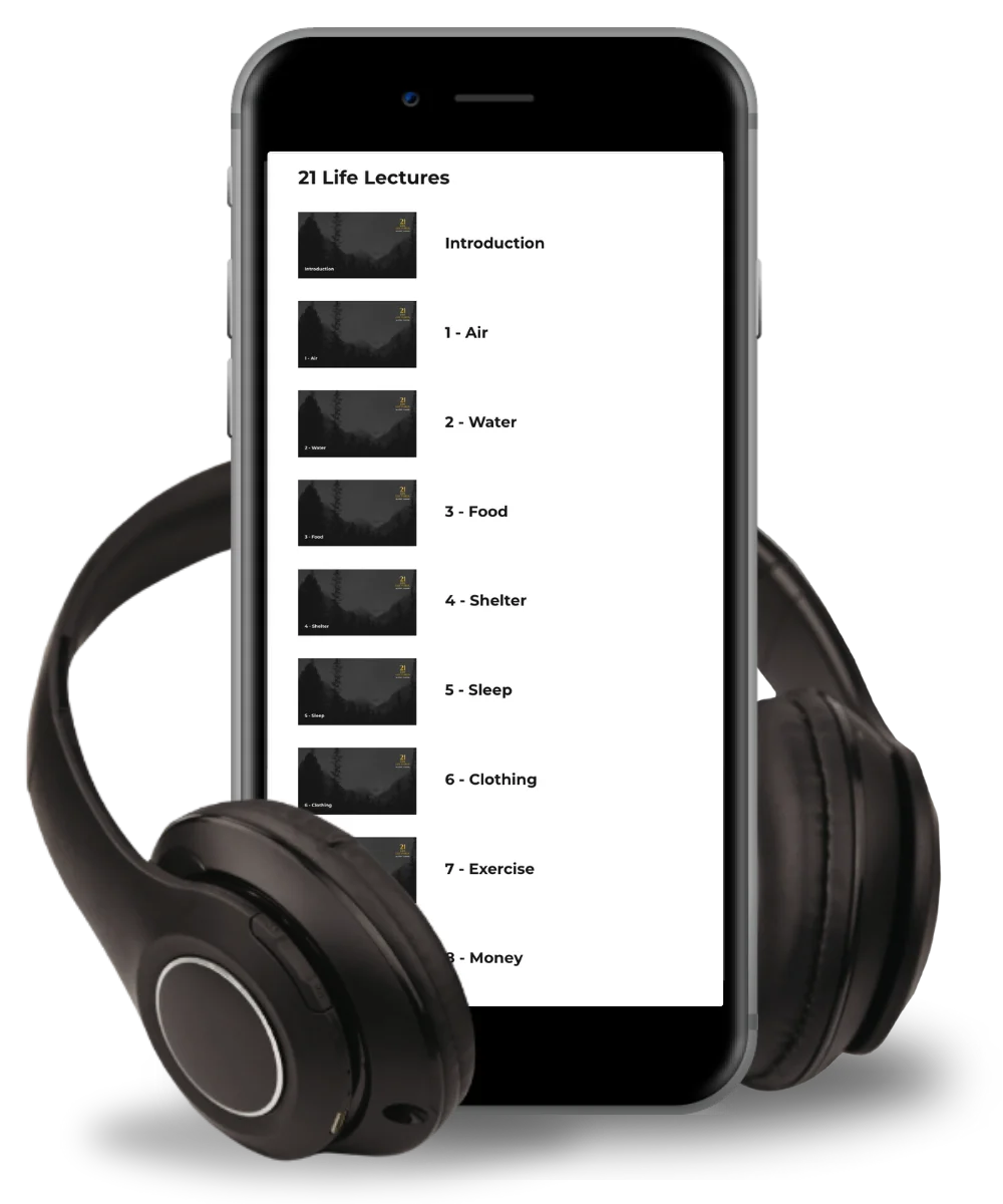 life lectures for leaders and high-performers on an iPhone screen