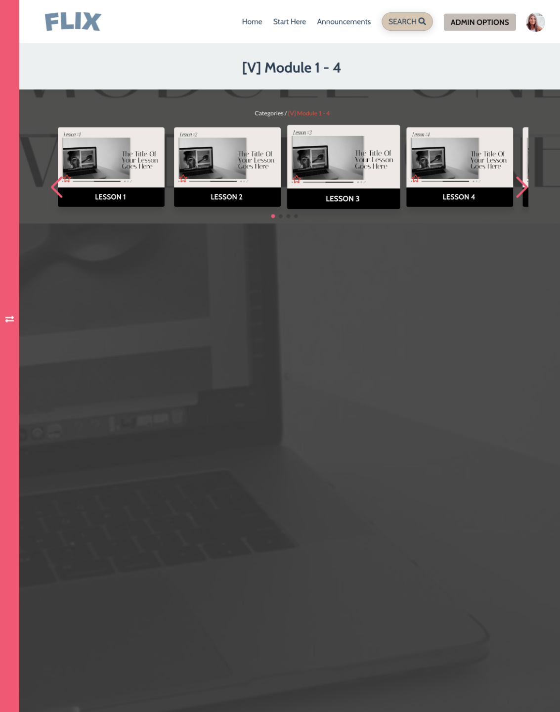 Kajabi Product Template for a Course - Flix Style