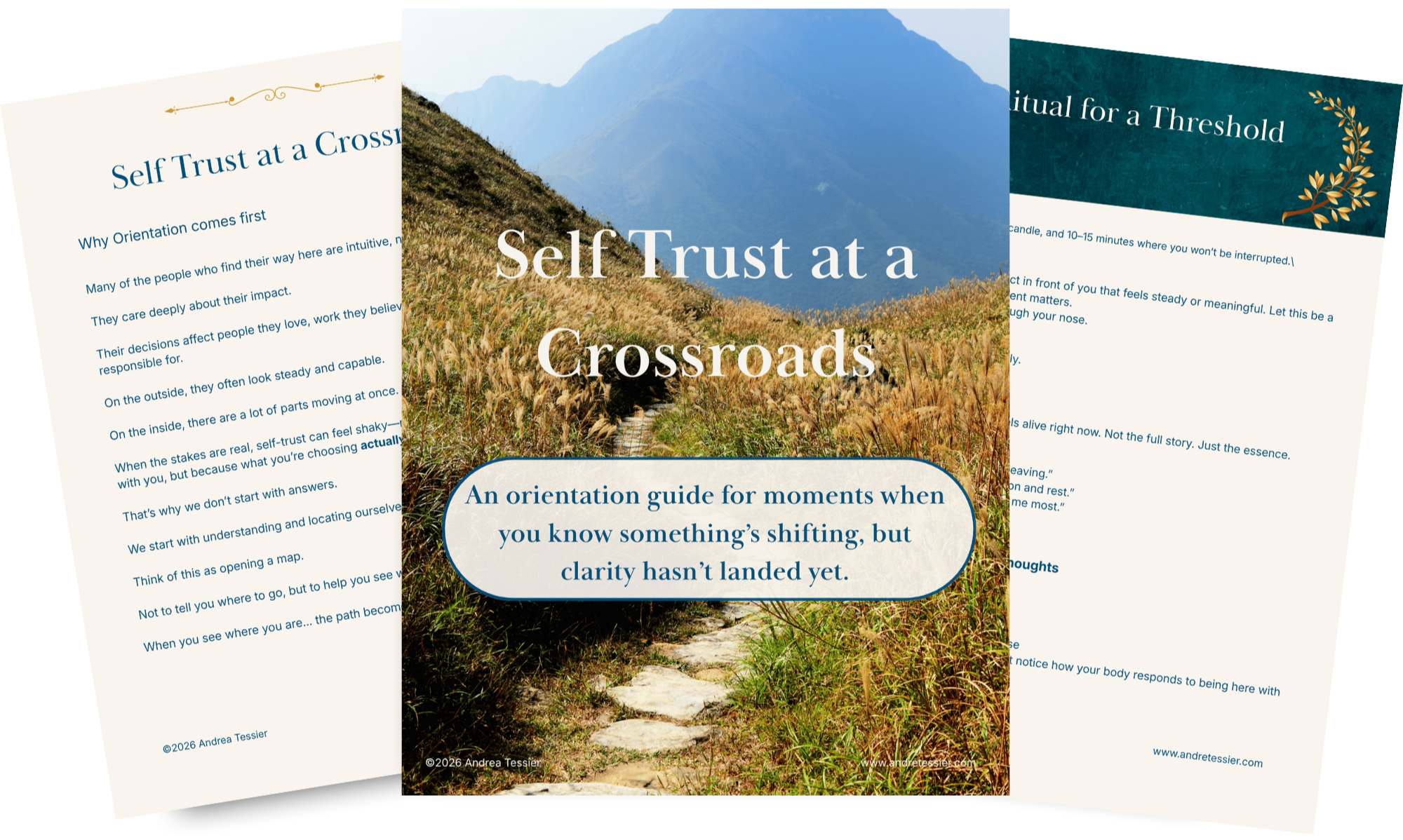Mockup image of this free IFS parts work guide designed to help you build self trust.