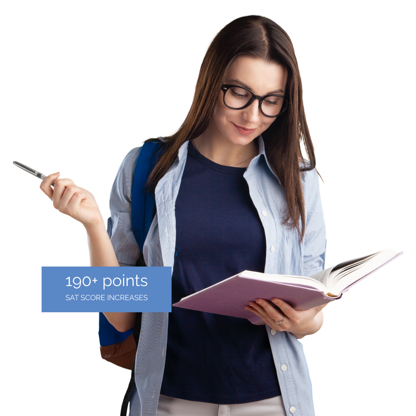 High school student practicing SAT questions in a focused study session