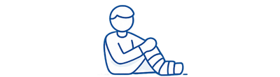 Icon representing an injury during an in-person coaching session covered by general liability insurance.