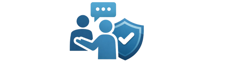 Professional liability insurance icon representing protection for coaching services and client relationships.