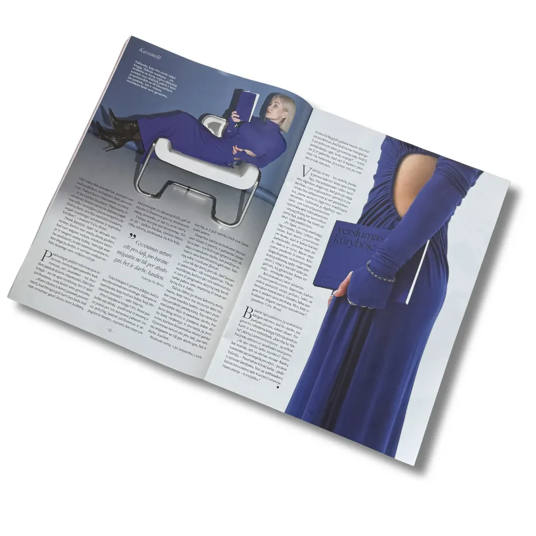 The Business of Creative Arts book shown as an open magazine spread