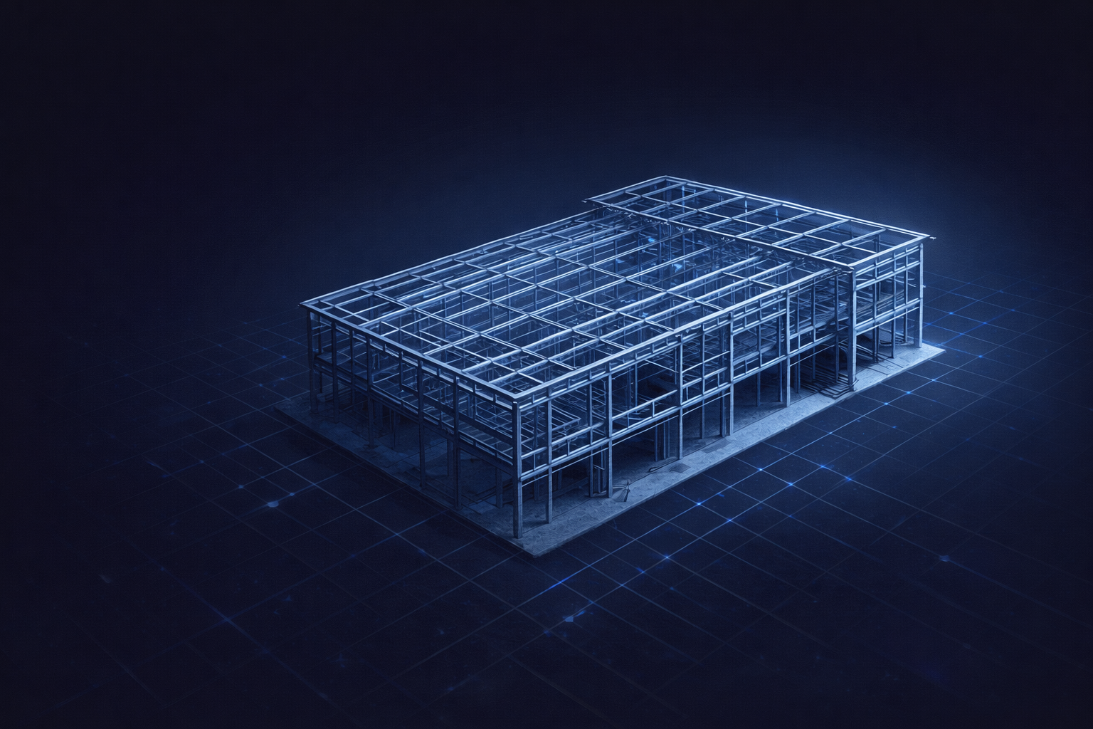 Estructura nave industrial — OM Blueprint