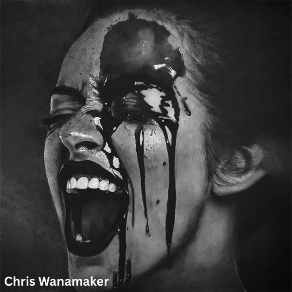 A realistic drawing of an eye