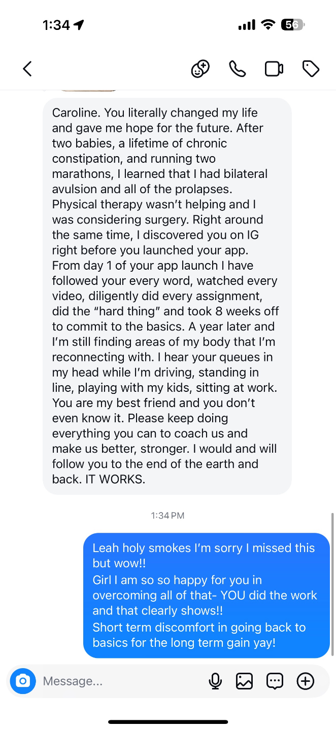 Member testimonial screenshot