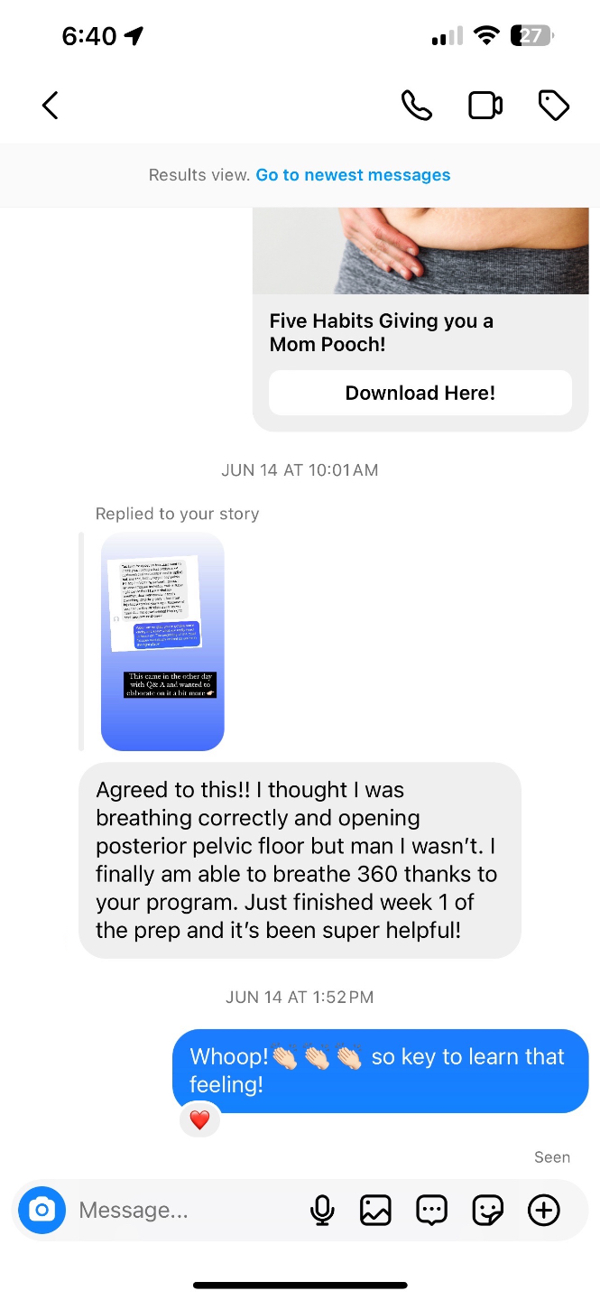 Member testimonial screenshot