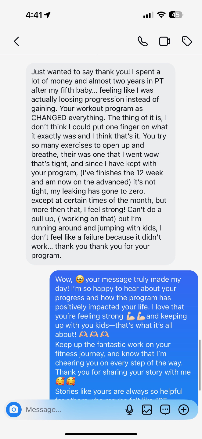 Member testimonial screenshot
