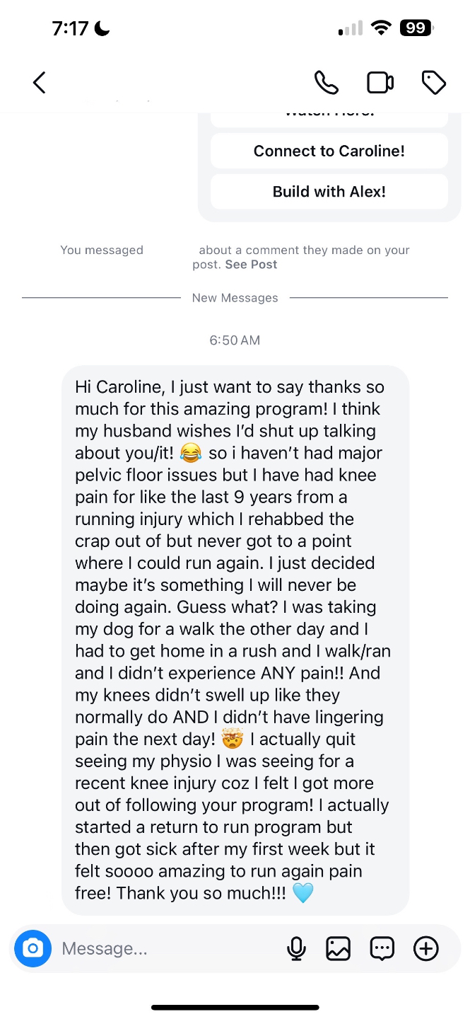 Member testimonial screenshot