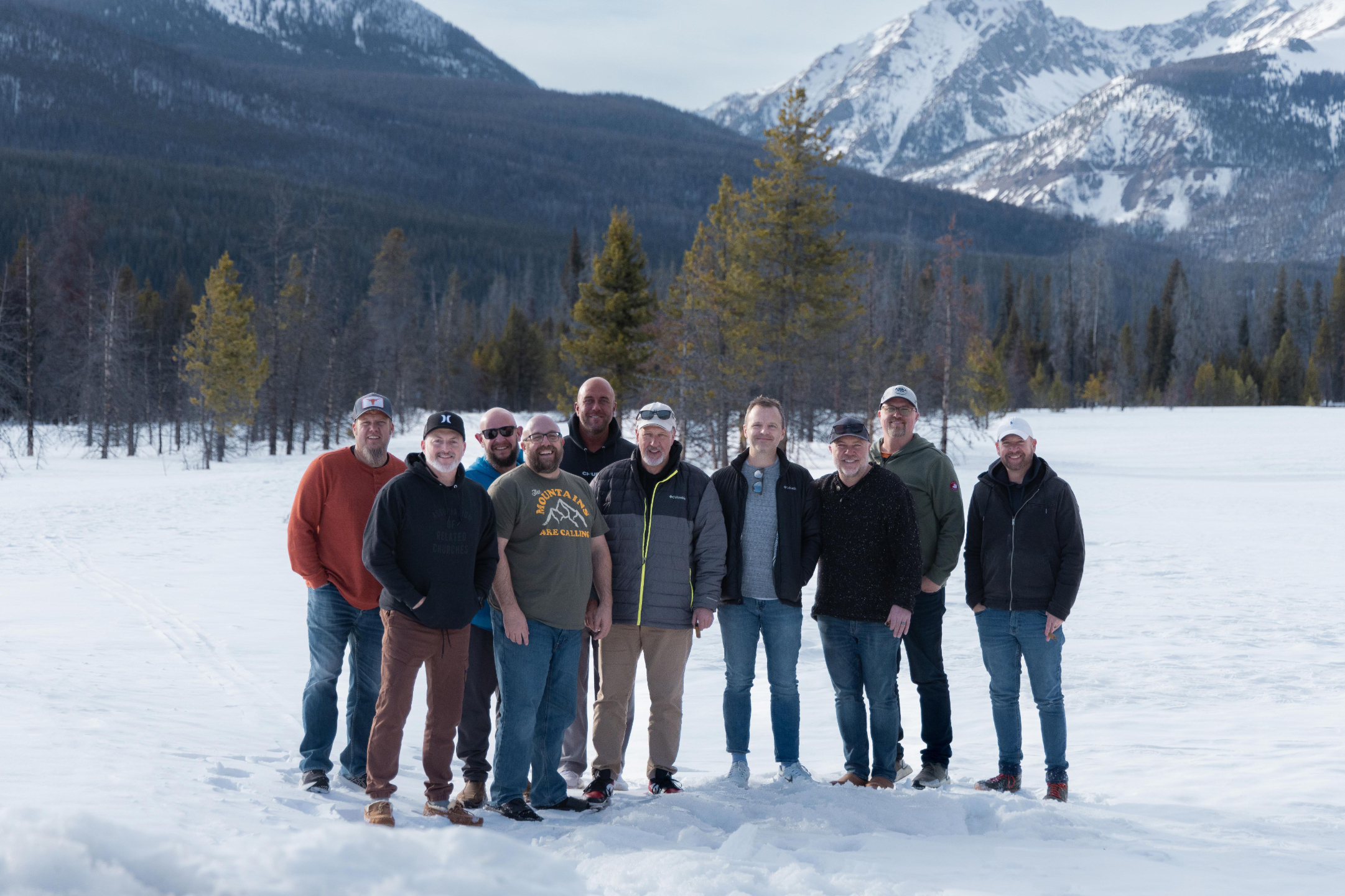 Image of The Authentic Pastor Team at a cohort in the mountains.