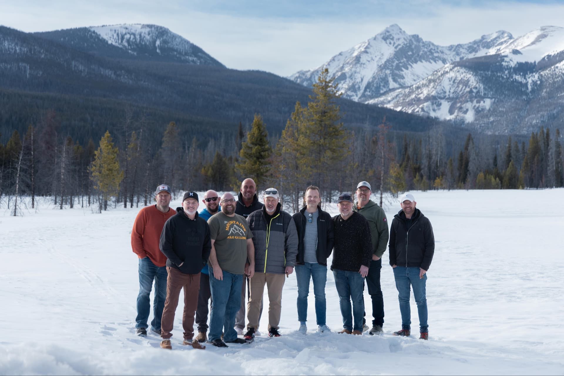 A picture of an Authentic Pastor Cohort in the mountains.