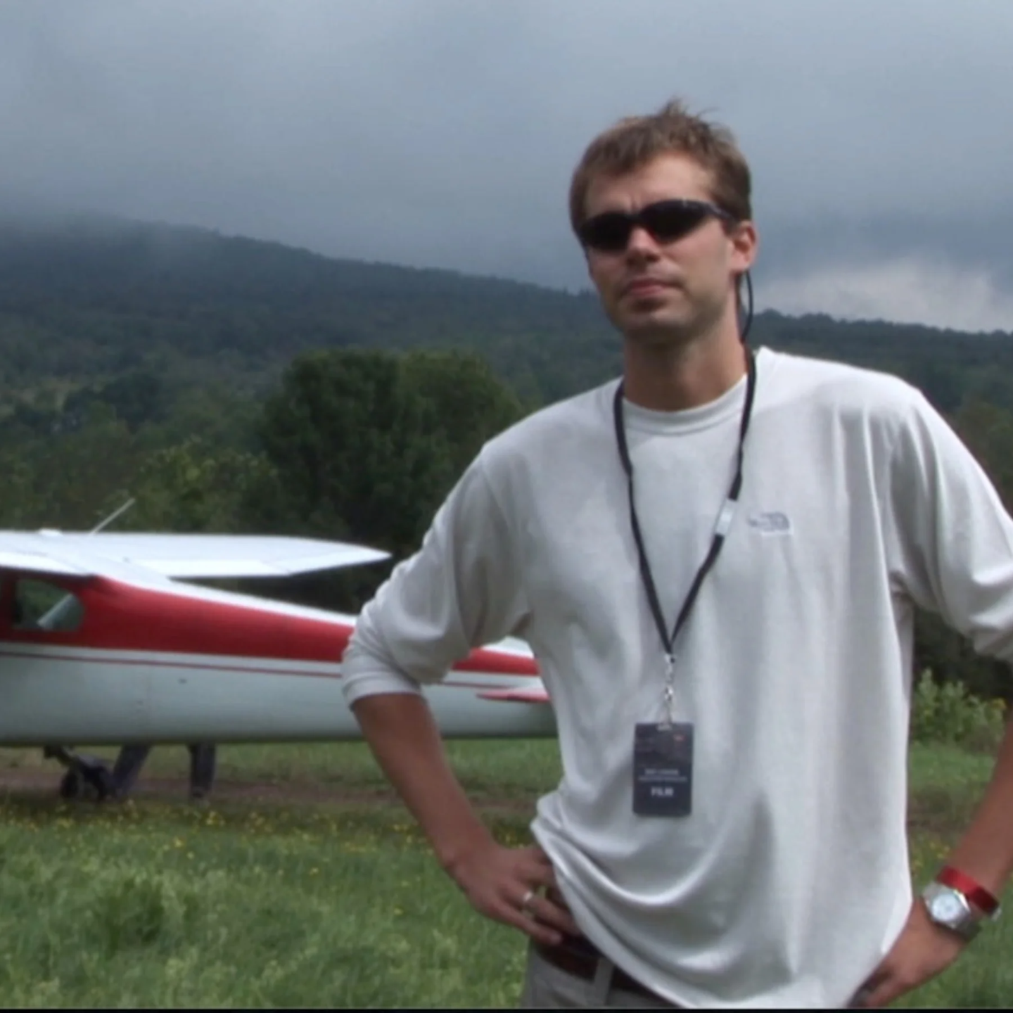 Eric Canori in nature with private plane