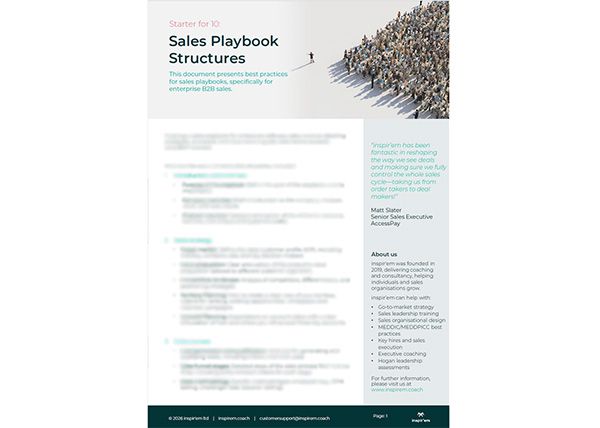 Sales Playbook Structures guide