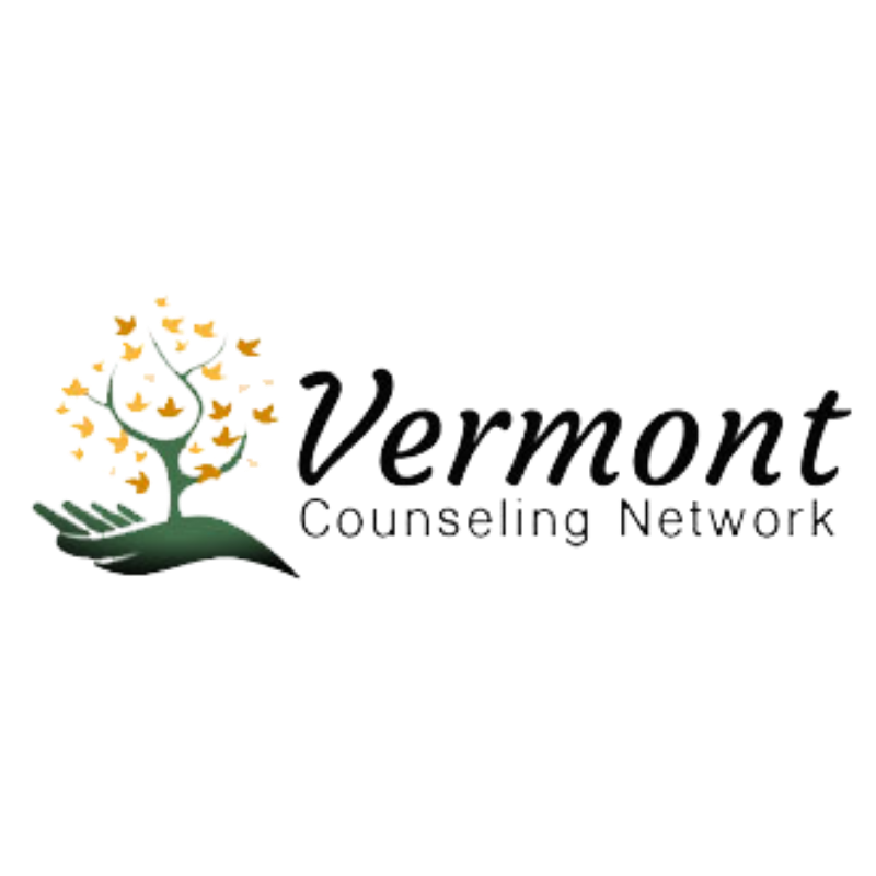 Vermont Counseling Network logo, verifying Rachel Totten as a local trusted provider.