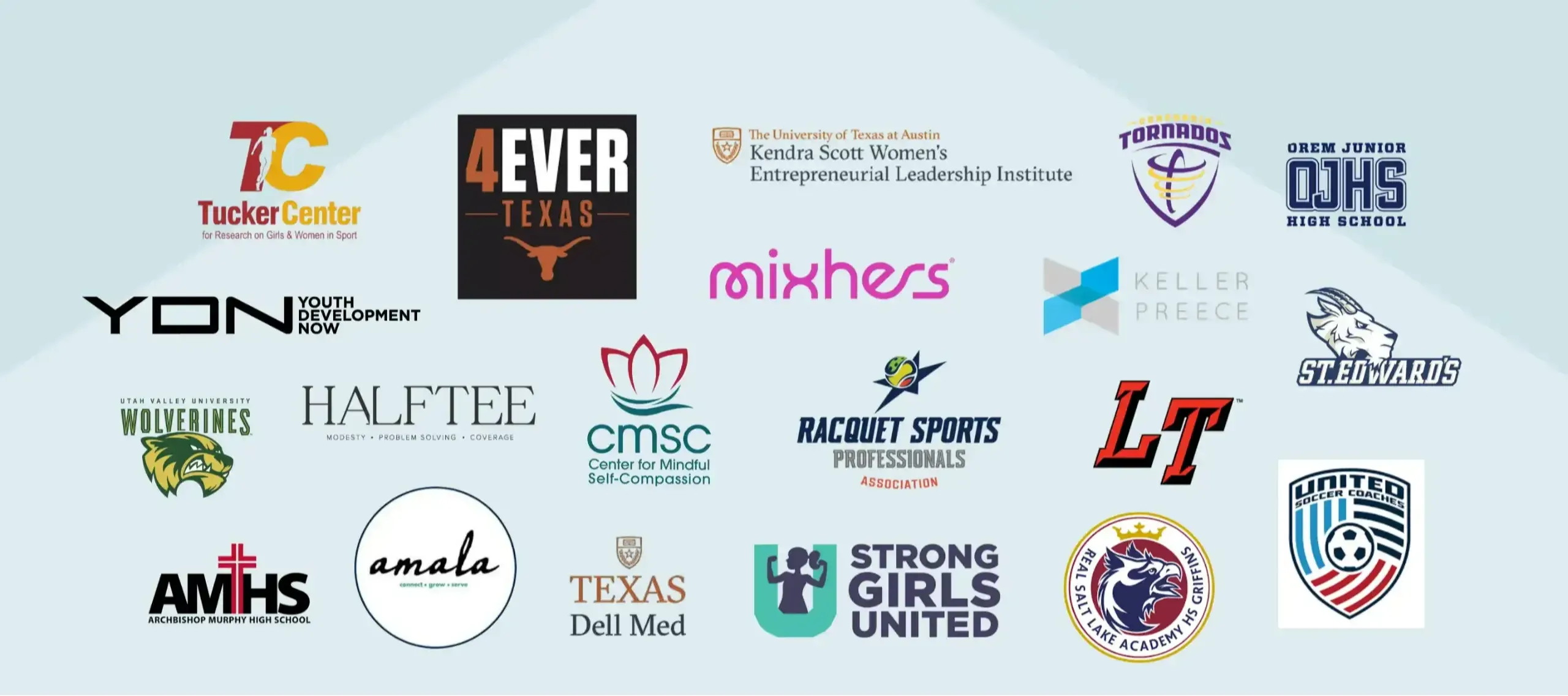 Logos from various organizations Dr. Kuchar has worked with