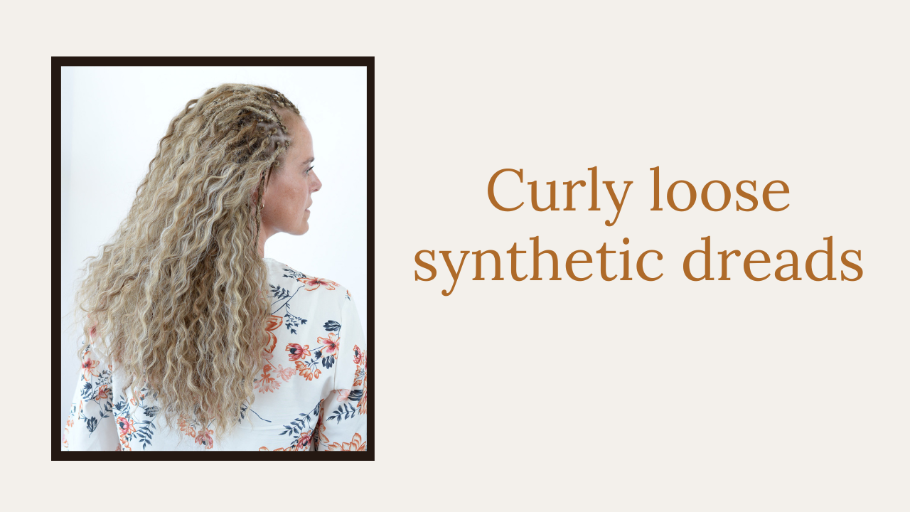 Curly loose synthetic dreads