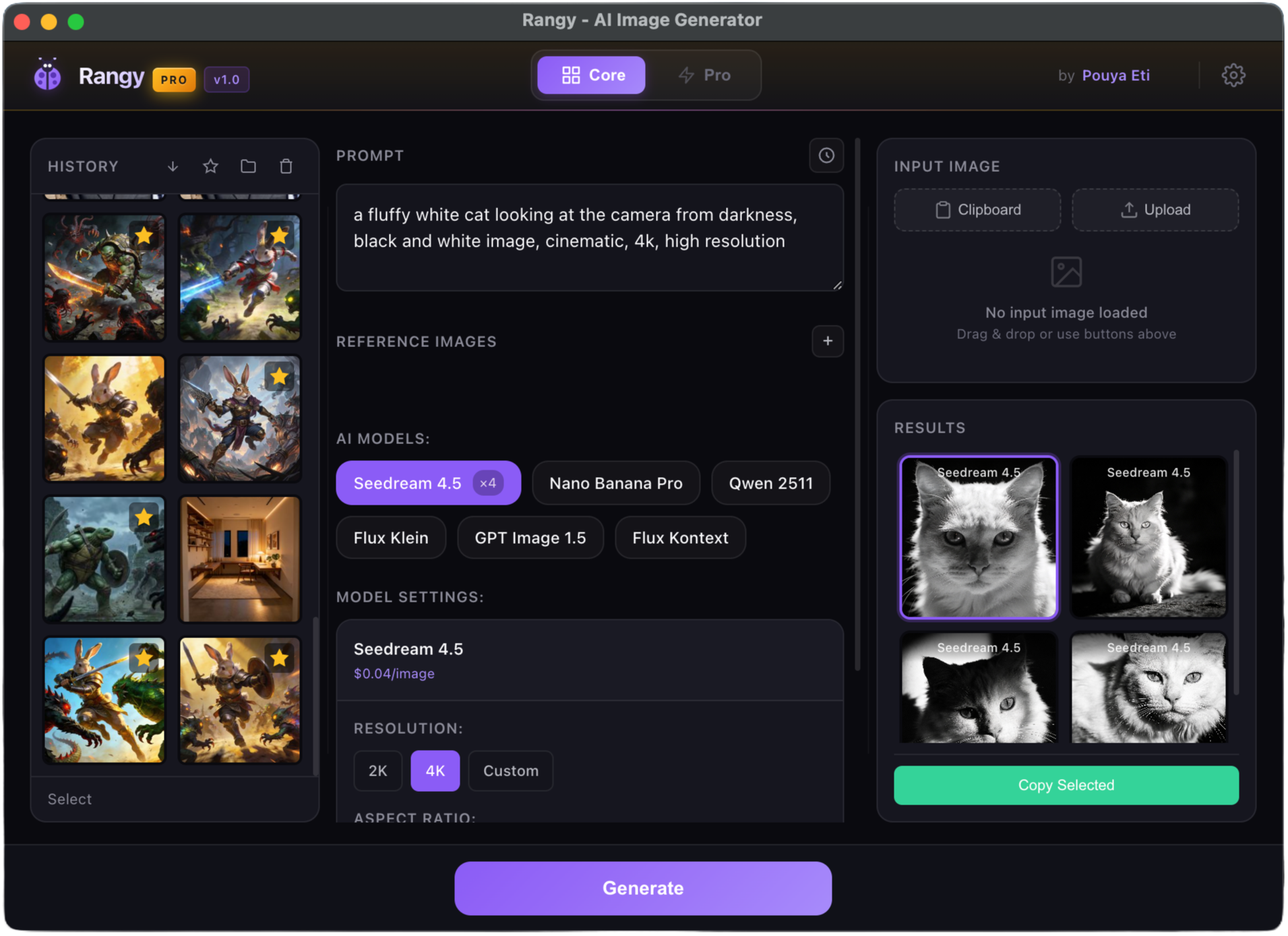 Rangy App - Core Tab